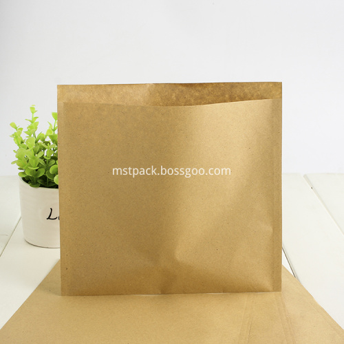 Compostable 3 Sided Seal Kraft Paper Bag