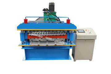 Gegolfde en trapeziumvormige dubbellaags vormmachine