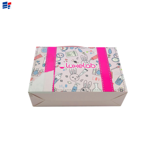 Exquisite cosmetic foldable paper packaging box