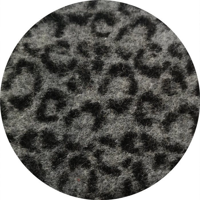 Leopard pattern knitted jacquard wool acrylic fabrics