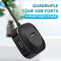 Multifuncional 4 en 1 USB2.0 Hub Splitter Negro