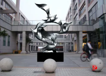 stainless steel birds sculpture