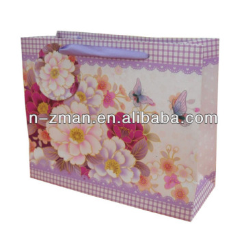 elegant paper packing bag,high grade elegant Paper Bag,packing bag with ribbon handle