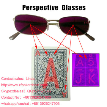 Gambling Purple Plastic Perspective Glasses For Invisible Marked Cards