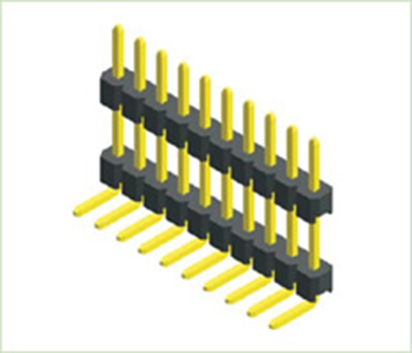 PH2.54mm (.100") Single Row Double Plastic Right Angle DIP 90° Pin Header PCB Connector