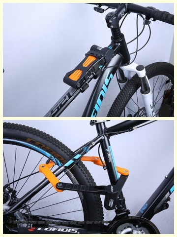 Bike lock folding for mountain bike