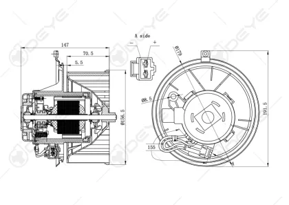 Blower motor for RENAULT LAGUNA RENAULT VEL SATIS