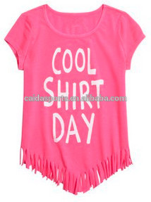 Girl's colorful short sleeve T-shirt