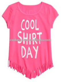 Girl's colorful short sleeve T-shirt