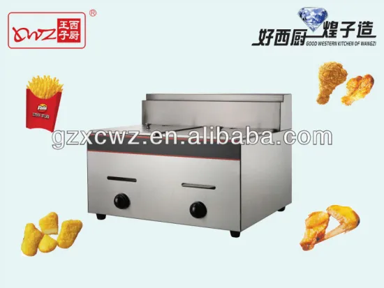 tabletop double bastket gas deep fryer