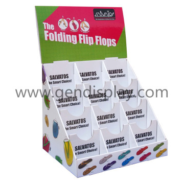 Cardboard Folding Flip Flops Counter Display Stand (GEN-CD139)