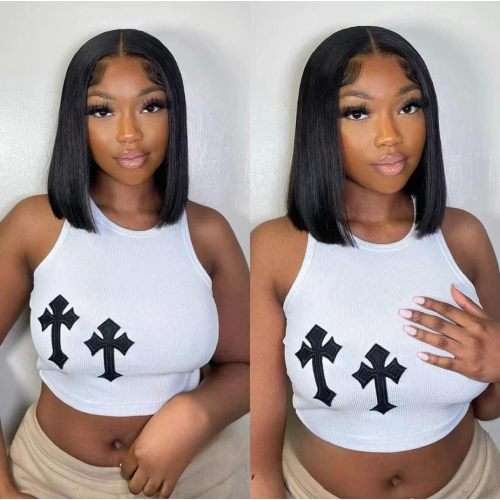 Bob 4x4 HD Lace Front Wigs Human Hair