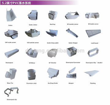 hot sale! Best quality ! indonesia popular selling! 5.2inch PVC rain gutter systems
