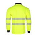 Hi vis taise wicking léinte polo muinchille fada