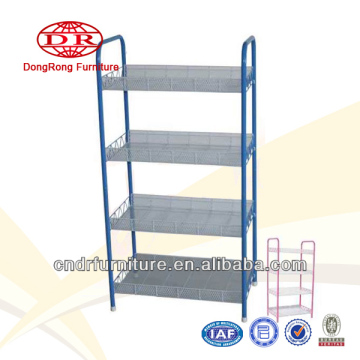 blue metal shelf