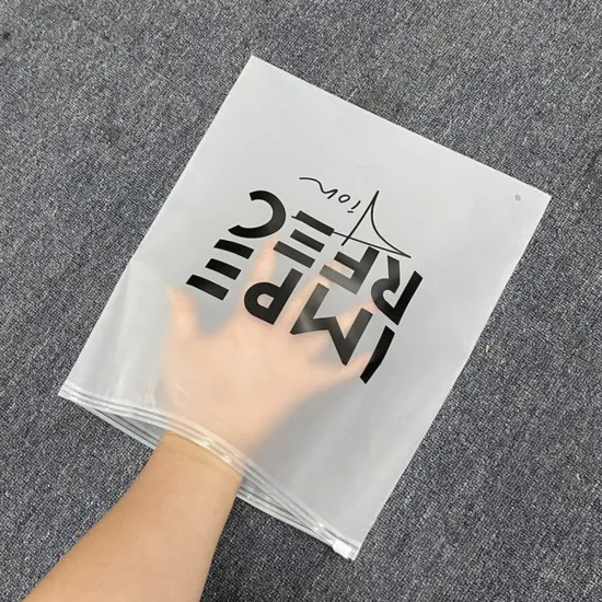 Custom Factory Wholesale Frosted Zipper Bags for Clothing Printing