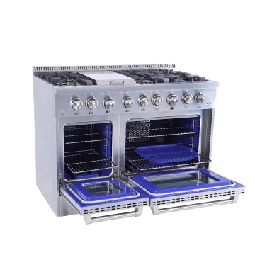 free standing cooking range gas stoves with oven gas range freestanding cooker in stainless steel & black