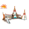 Tent Combination Mix Outdoor Playground Equipment For Children