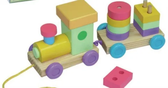 Small wooden train for kids-PB019