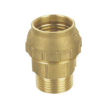 Brass compression coupling for PE-PPR pipe