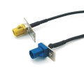 Automotive Fakra Flange Panel Mount Male Plug Connector