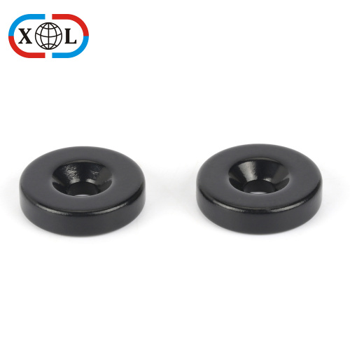 Strong black epoxy countersunk hole magnet for sale