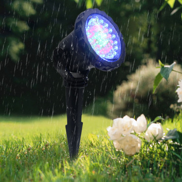 Control remoto de 24 key 16 Color LED Pond Garden Spotlight