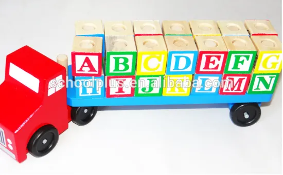 Wooden Alphabet Block Truck educational toys for kids