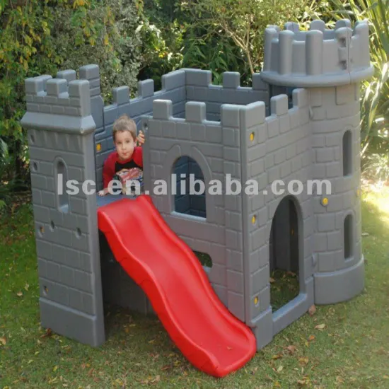 kids castle plastic playhouse with slide