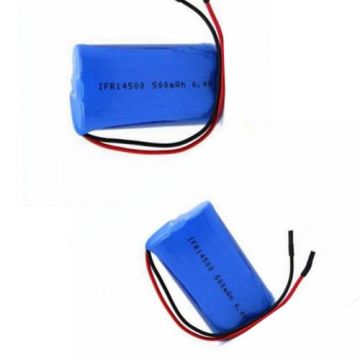 6.4V 500mAh Lithium Double AA Batteries