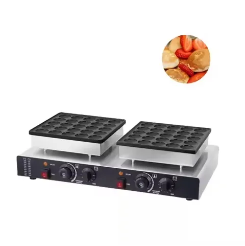 Professional 50-Hole Commercial Hamburger Bun & Bread Maker - Stainless Steel Pancake & Waffle Grill