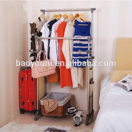 BYN Double levels Garment rack with hooks DQ-0065B