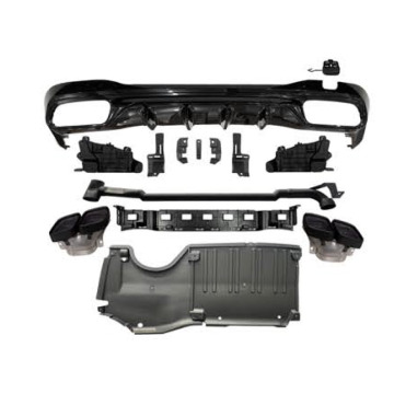 C63 AMG Rear Diffuser with Black Tips for BENZ W206