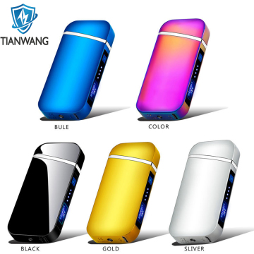 Portable Windproof USB Electric Lighter with LED Power Display - Best Seller