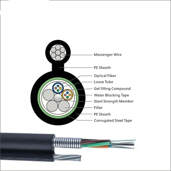 Armored Aerial Indoor Fiber Cable 12 Core GYTC8S