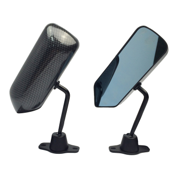 F1 Style Modified Car Blue Tint Carbon Fiber Look Side Rear View Mirror