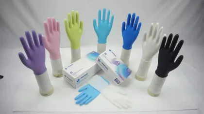 Waterproof Oil-proof Medical Black Medium Nitrile Gloves