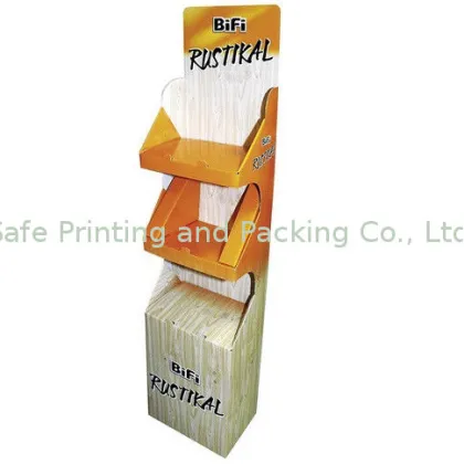 Customized Cardboard Retail Display Color Printing With Hooks