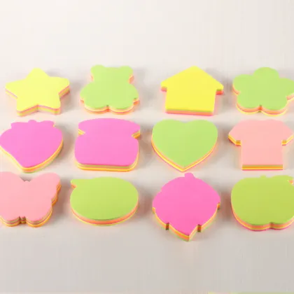Cute Multicolor Custom Shape Sticky Note Pads for School Diary Writing - Wholesale 3*3 Inch Notes