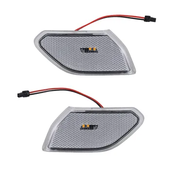 LED Side Marker Lights Amber Front Fender Turn Signal Lamp Kits for Jeep Wrangler JL 2018-2019