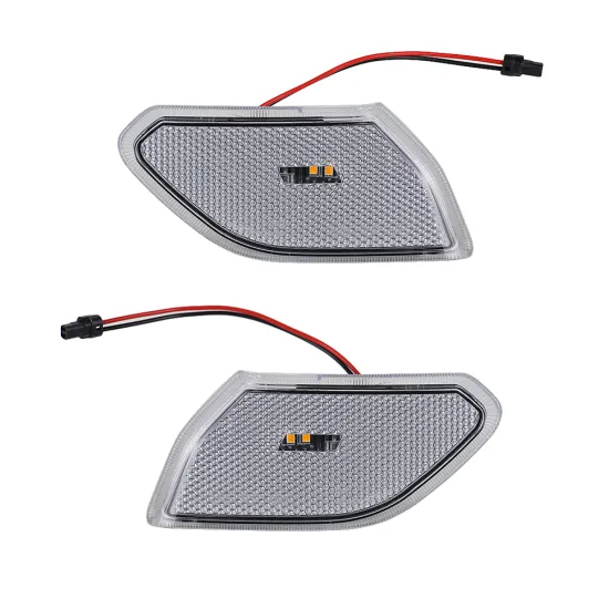 LED Side Marker Lights Amber Front Fender Turn Signal Lamp Kits for Jeep Wrangler JL 2018-2019