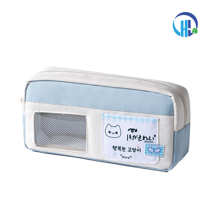 Tempat Pensil Blok Warna Biru Muda