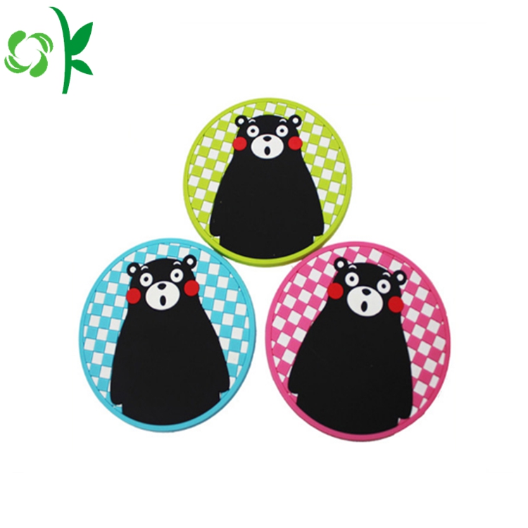Silicone Placemat Round Cute Anti-slip Cup Mat