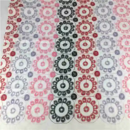 Factory wholesale multi color embroidery fabric cotton