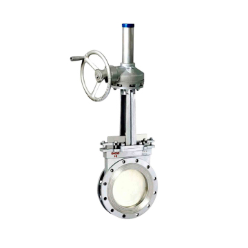 Hastelloy Knife Gate Valve with DN500 Flange, Bevel Gear, and Handwheel