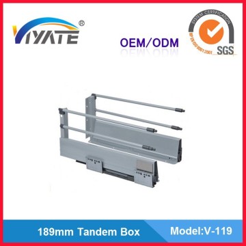 Cold rolled steel full extension soft closing drawer