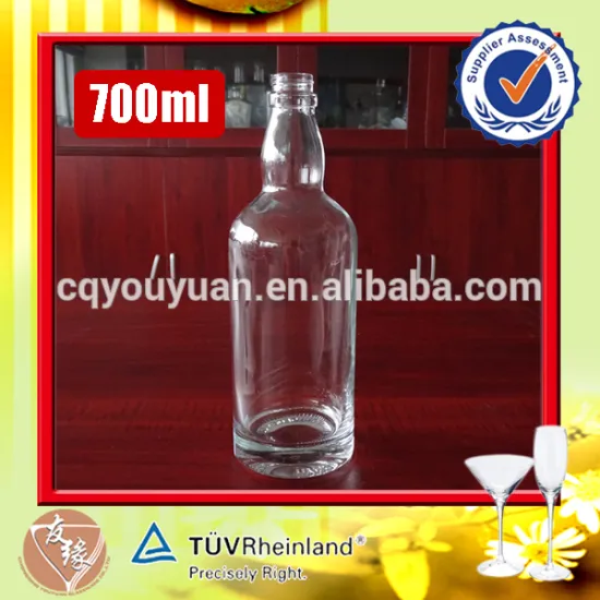 customized personalized brand cheap mixed liquor bottle with cap 700ml glass bottles for alcohol