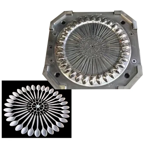 plastic fork spoon and knife mold manufacturer 32 cavies spoon mould