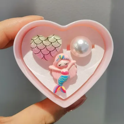 Princess Cute Cartoon Jewelry Set for Girls' Birthday