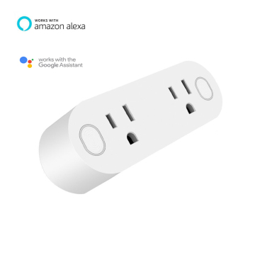 Tuya WiFi 2-in-1 US Doppelsteck-arbeitet mit Alexa und Google Home zusammen